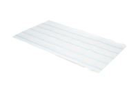 Disposable Stretcher Sheet, White with blue threads, Paper Tissue, Laminated with PE, 20 threads, Water resistant, Only for single use

Material:
PE-Laminated 18g/m2 Cellulose/Tissue 23g/m2
Size: 200 x 100 cm
Unit: 100 Stck./VE – 48 VE/Palette
25 pieces packed in a polybag
Carton-Size: 52x27x23 cm
Net weight: 7,50 kg Gross weight: 8,50 kg