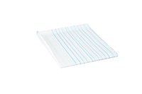 Disposable Stretcher Sheet, White with blue threads, Paper Tissue, Laminated with PE, 48 threads, Water resistant, Only for single use

Material:
PE-Laminated 18g/m2 Cellulose/Tissue 23g/m2
Size: 210 x 80 cm
Unit: 100 Stck./VE – 48 VE/Palette
25 pieces packed in a polybag
Carton-Size: 42x30x25 cm
Net weight: 6,20 kg Gross weight: 7,20 kg
